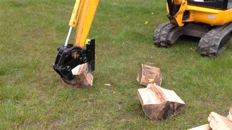 compact excavator log splitter|wood splitter attachments for excavators.